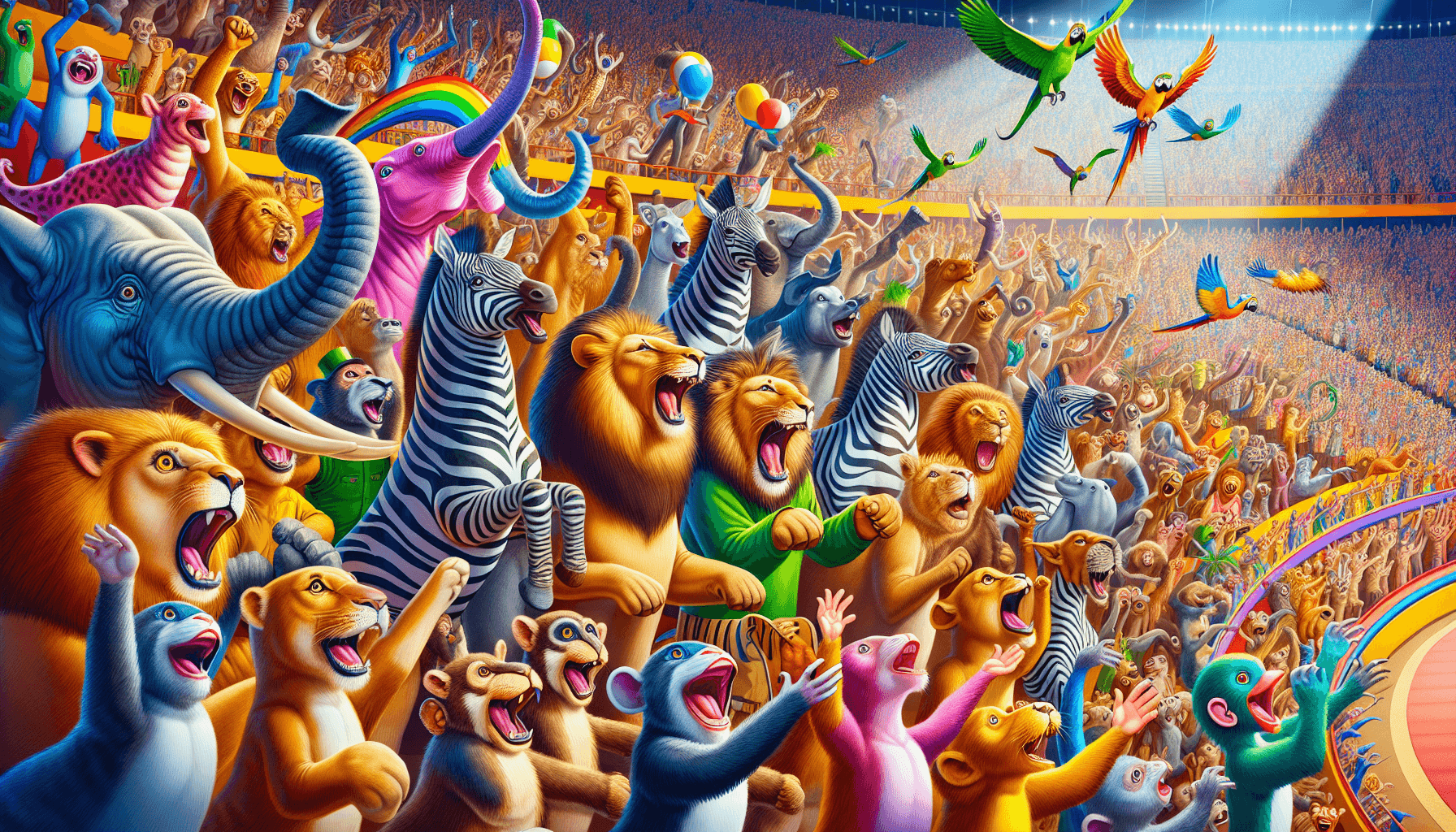 Arena with animal spectators